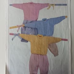 Knitting Pattern - Child's Sweater & Cardigan - Aran