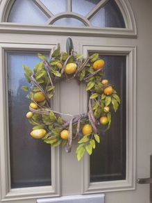 Rustic Lemon Summer Door Wreath