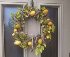 Rustic Lemon Summer Door Wreath