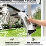 Window Vac Cleaner Kit, Electric Cordless Window Vacuum with 40min Battery Life, 28 cm Suction Nozzle & 150 ml Water Tank, Suitable for Windows, Tiles and Mirrors (Black Image 2