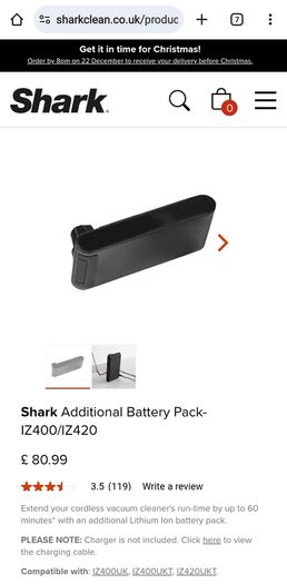 Shark Stratos XBATR725SLEU battery