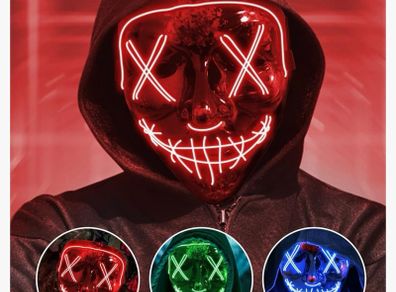 LED mask halloween costume