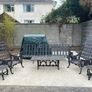 6 seater wrought iron set with a table and 2x side tables Image 3