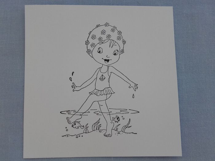 Stamp - Bathing Belle.