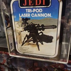 Vintage ROTJ Star Wars 1983 Tri Pod Laser Canon Mini Rig AFA Graded 80 Palitoy Bi Logo