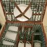 Large Picnic Set Wicker Basket  for 2 person include a bottle of  wine Image 3