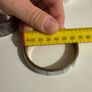 Mother of Pearl Brass Bangle Bracelet MOP Panel Boho Image 2