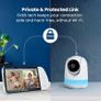 Babysense Full HD Split-Screen Baby Monitor with 1 PTZ Camera, Two-Way Talk, 6-Color Night Light, 5000mAh Battery, Long Range, 4x Zoom, and Crystal-Clear Audio Image 9