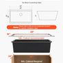 76cm Black Granite Kitchen Sink Workstation, Single Bowl Undermount or Drop-In Farmhouse Basin with Accessories for Kitchen, RV & Bar Image 6