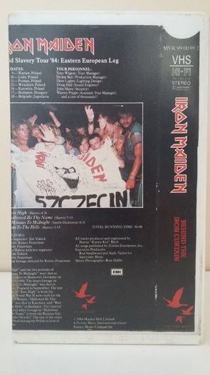 "Iron Maiden Behind The Iron Curtain" Vhs Pal Video Tape (EXTREMELY RARE) And In A Remarkable Fantasic Condition