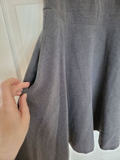 Grey Zara a-line dress with pockets