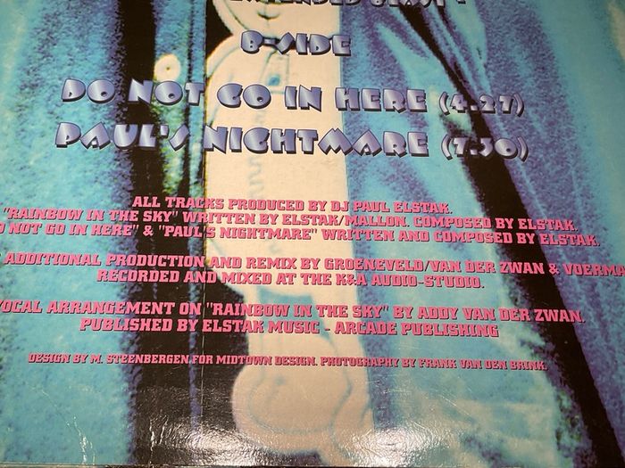 DJ Paul Elstak Rainbow In The Sky 1995 vinyl