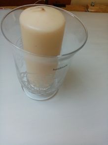 Hurricane Vase with Candle