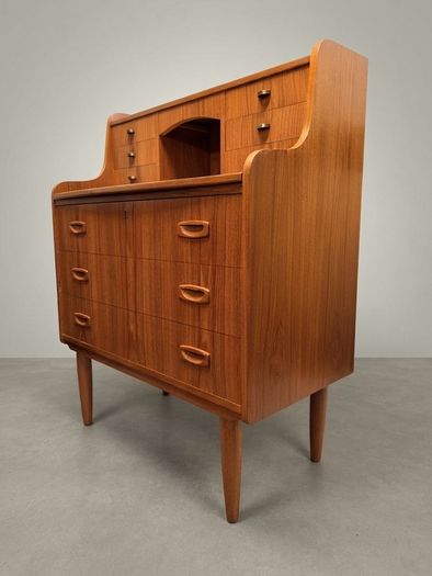 Elegant Danish Mid-Century Teak Secretary Desk, 1970s