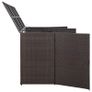Triple Wheelie Bin Shed Brown 229x78x120 cm Poly Rattan Image 7