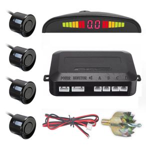 Led Parking Sensor Auto Car Detector Parktronic Display Reverse Backup Radar Monitor System with 4 Sensors