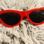 Retro Cat Eye Sunglasses  Red Frame Image 8