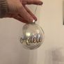 Personalised Glass Christmas baubles Image 7