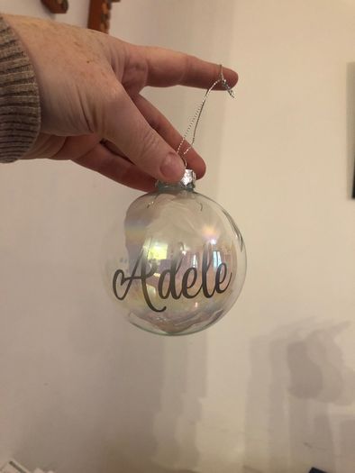 Personalised Glass Christmas baubles