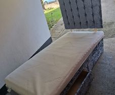 Crush velvet single Divan bed with 2 x drawers and headboard
