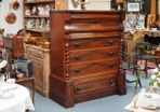 Antique 19th Century Mahogany Scotch Chest with Barley Twist Columns