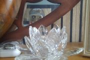 Crystal flower candle holder