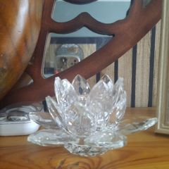 Crystal flower candle holder