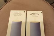 2 LED pillar candles