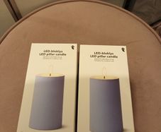 2 LED pillar candles