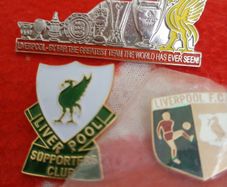 Liverpool coffer official badges/ pins