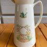 Beautiful Rare Vintage Aynsley Fine Bone China Edwardian kitchen garden - Jug and Wash Bowl Image 3