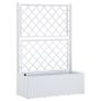 Garden Raised Bed with Trellis and Self Watering System White Image 2