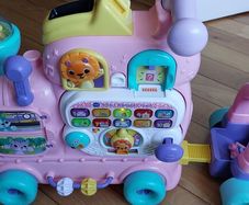 V-Tech pink walker/ride on train