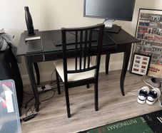 desk, chair screen and keyboard included