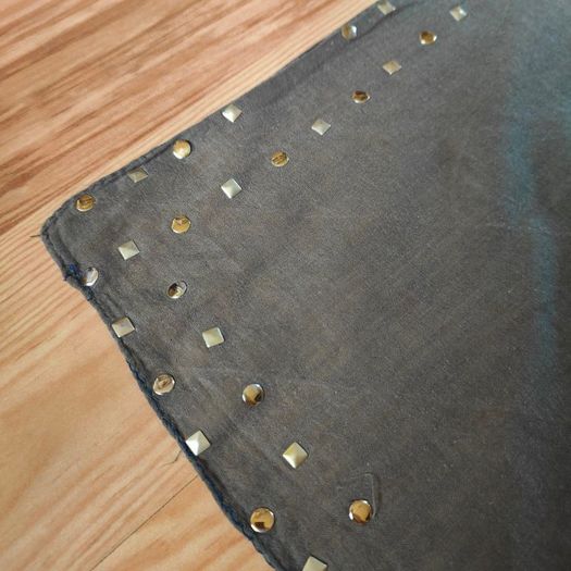 Khaki with gold studs scarf