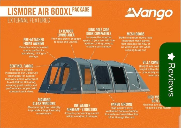 Vango lismore airbeam tent and turbo pump