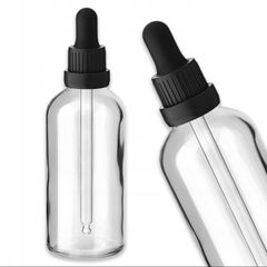 100 ml White Glass Bottle with Glass Pipette Drop