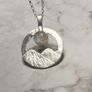 Handmade sterling silver pendant with a moonstone and an 18 inch necklace Image 7