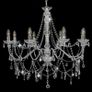 Chandelier with Beads Silver 8 x E14 Bulbs Image 3