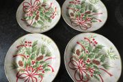 4 Large Christmas Salad / Side Plates