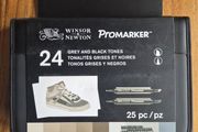 Markers Winsor &amp;Newton ProMarker 24 Set Black &amp;Greys Wallet