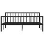 Bed Frame Black Metal 180x200 cm Image 3