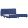 Bed Frame Blue Fabric 150x200 cm Image 2