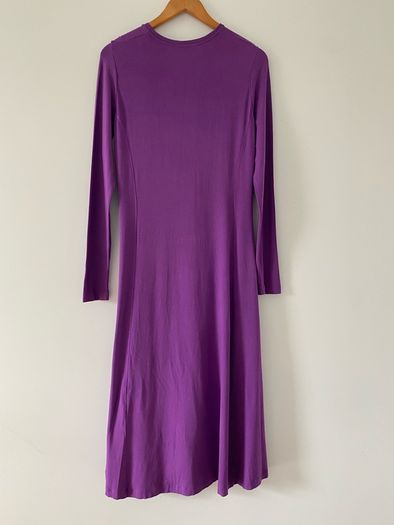 COS  Long-Sleeved Gathered Jersey Midi Dress