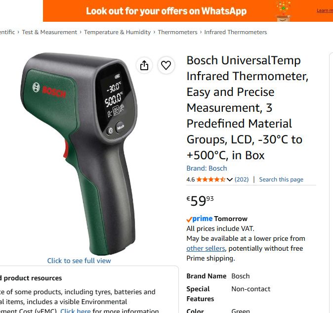 Bosch UniversalTemp Infrared Thermometer