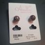 NEW hold color round earrings with jet stones by Absolute Jewellery Design RRP 24 euro NEW Image 2