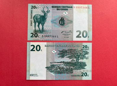 Congo  20 Centimes  1997.  ( Uncirculated )