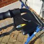 Blue four-wheel rollator with seat and storage bag : BARGAIN Image 2