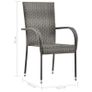5 Piece Garden Dining Set Grey Image 9