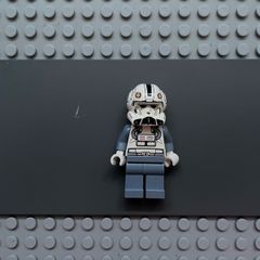 lego Star Wars sw0525 Clone Trooper V-wing Pilot (Phase 2) minifigure- Light Bluish Gray Arms and Legs, White Head